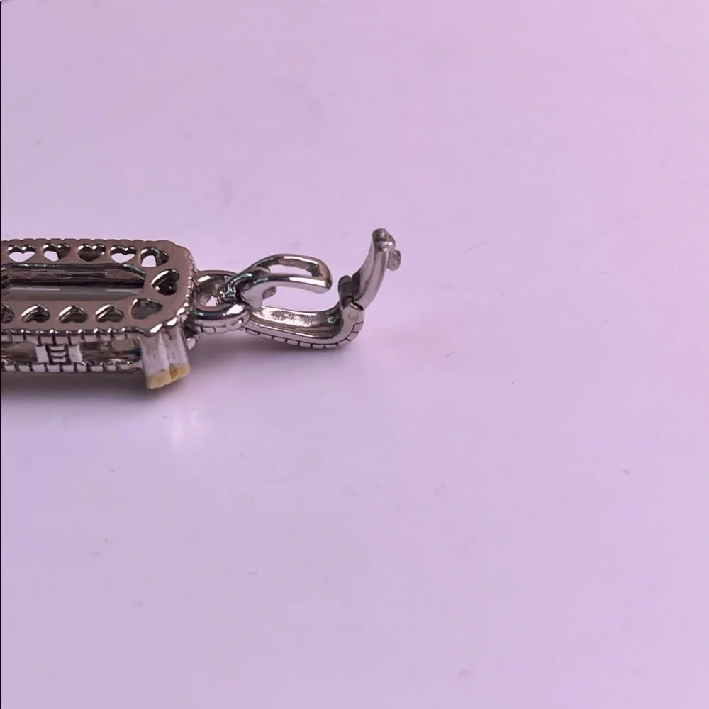 Judith Ripka JR TWO sterling silver and 18k gold and canary crystal pendant - Picture 10 of 14